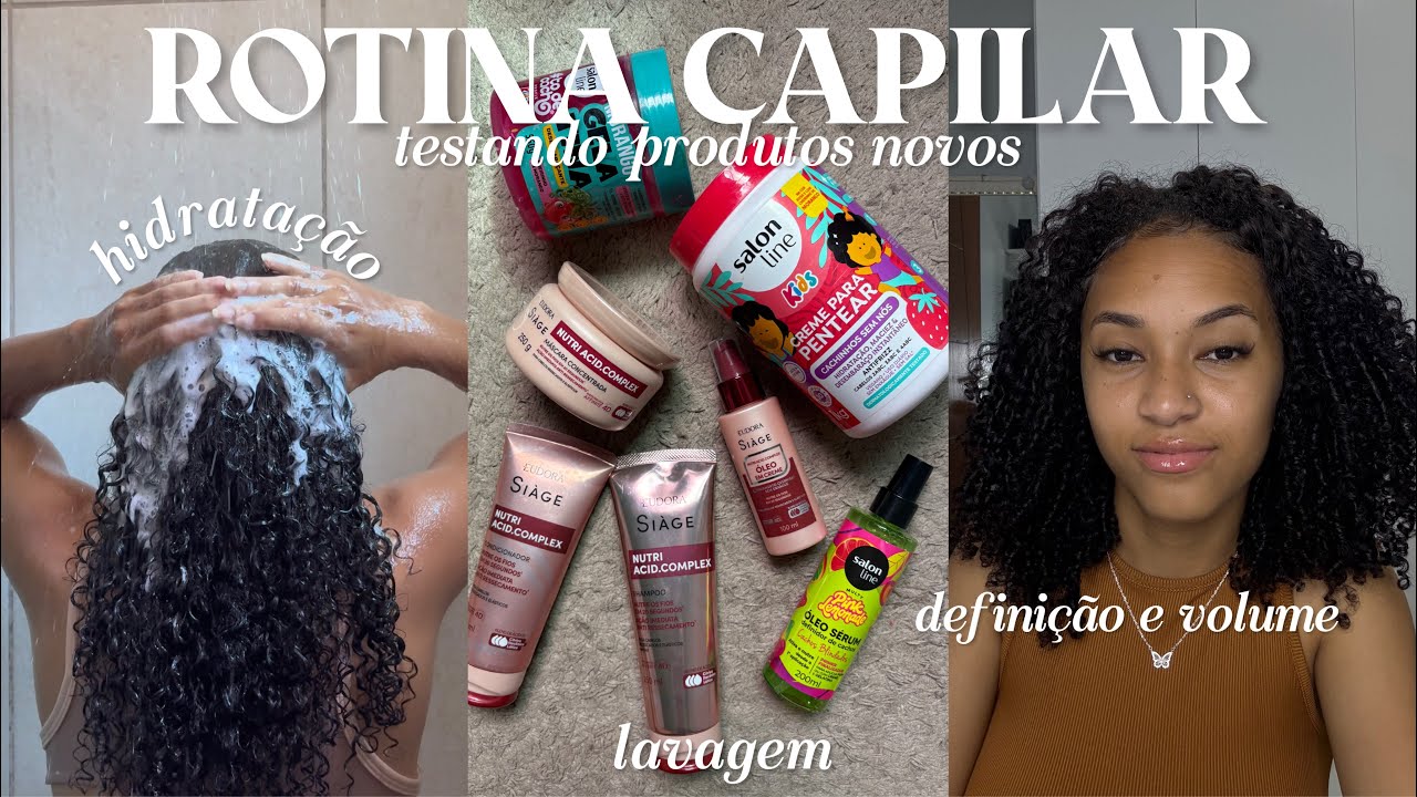 rotina capilar 💓| como cuido do meu cabelo cacheado + testando produtos novos 