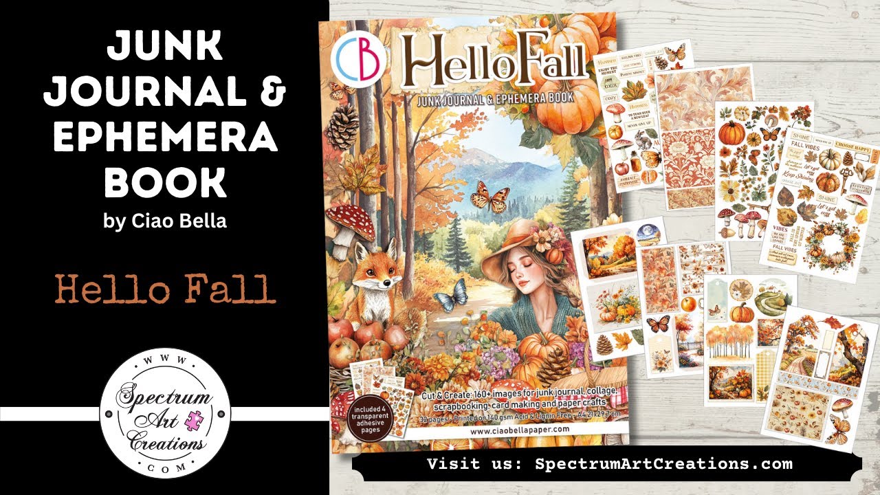 Junk Journal & Ephemera Book: Hello Fall by Ciao Bella 