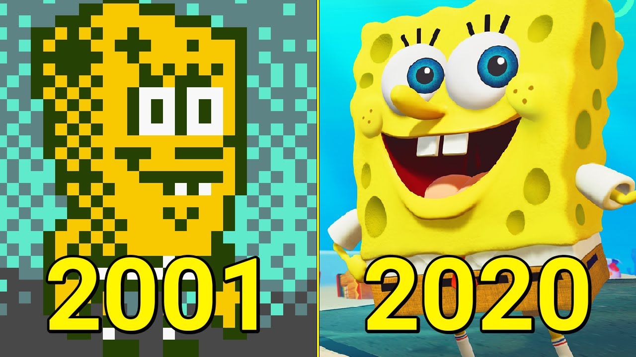 Эволюция игр SpongeBob 2001-2020