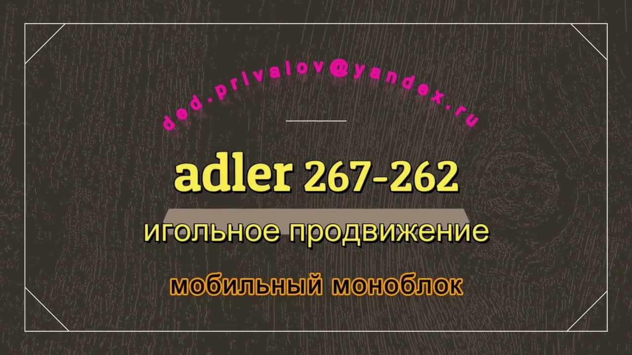 Adler 267-262 моноблок с игольным продвижением.