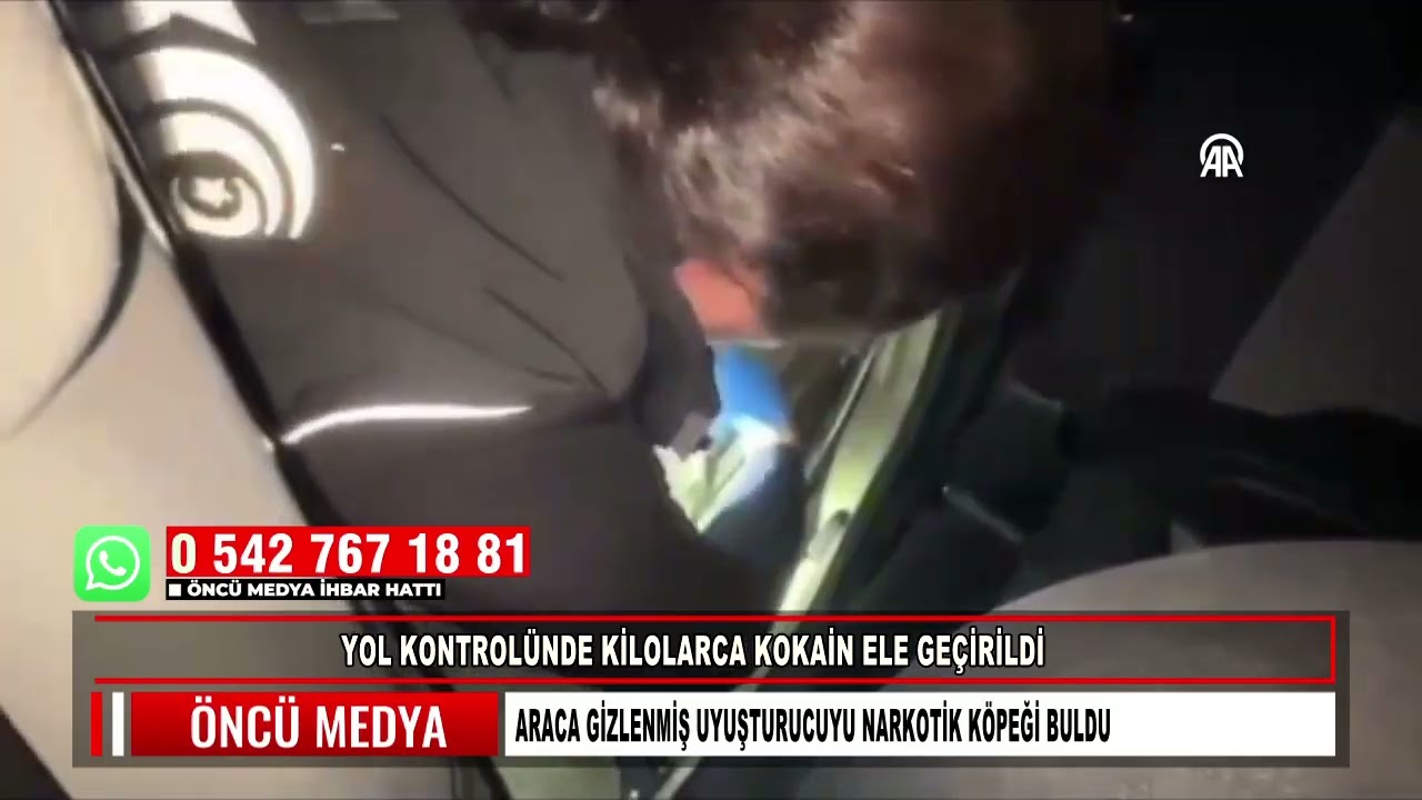 YOL KONTROLÜNDE KİLOLARCA KOKAİN ELE GEÇİRİLDİ ARACA GİZLENMİŞ UYUŞTURUCUYU NARKOTİK KÖPEĞİ BULDU