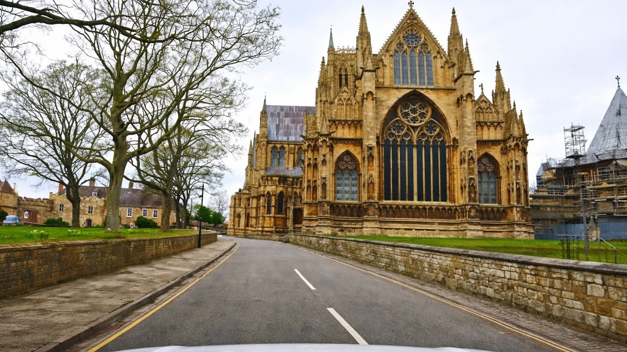 A Drive through English Countryside, Lincoln to Skegness 4K
