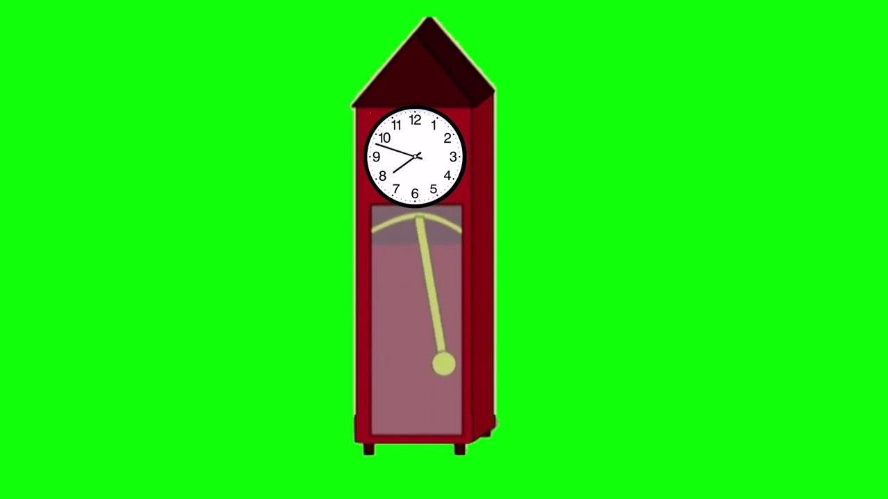 Grandfather Clock Green Screen 12 P.M To 12 A.M (Free To Use!) 