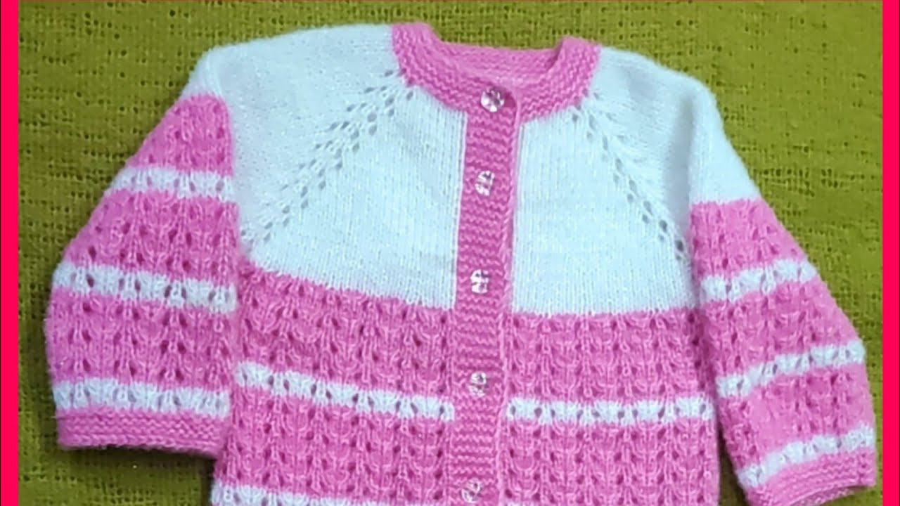 Easy and❤️beautiful baby sweater/1to2 year baby cardigan/ #babysweater #knitbabysweater