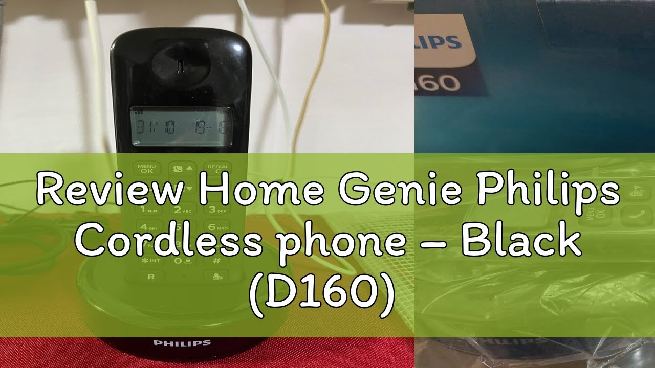 Review Home Genie Philips Cordless phone – Black (D160)