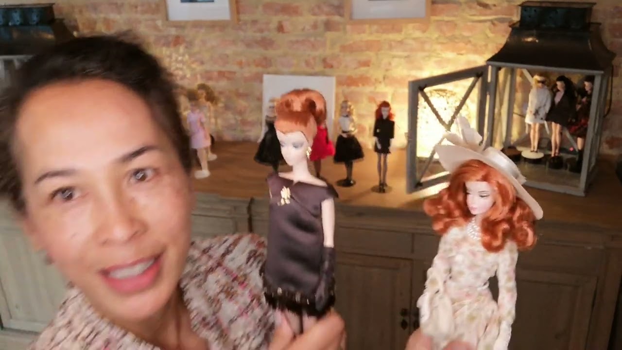 My Silkstone barbie collection for my fashion show with outfits made from Chanel fabrics.