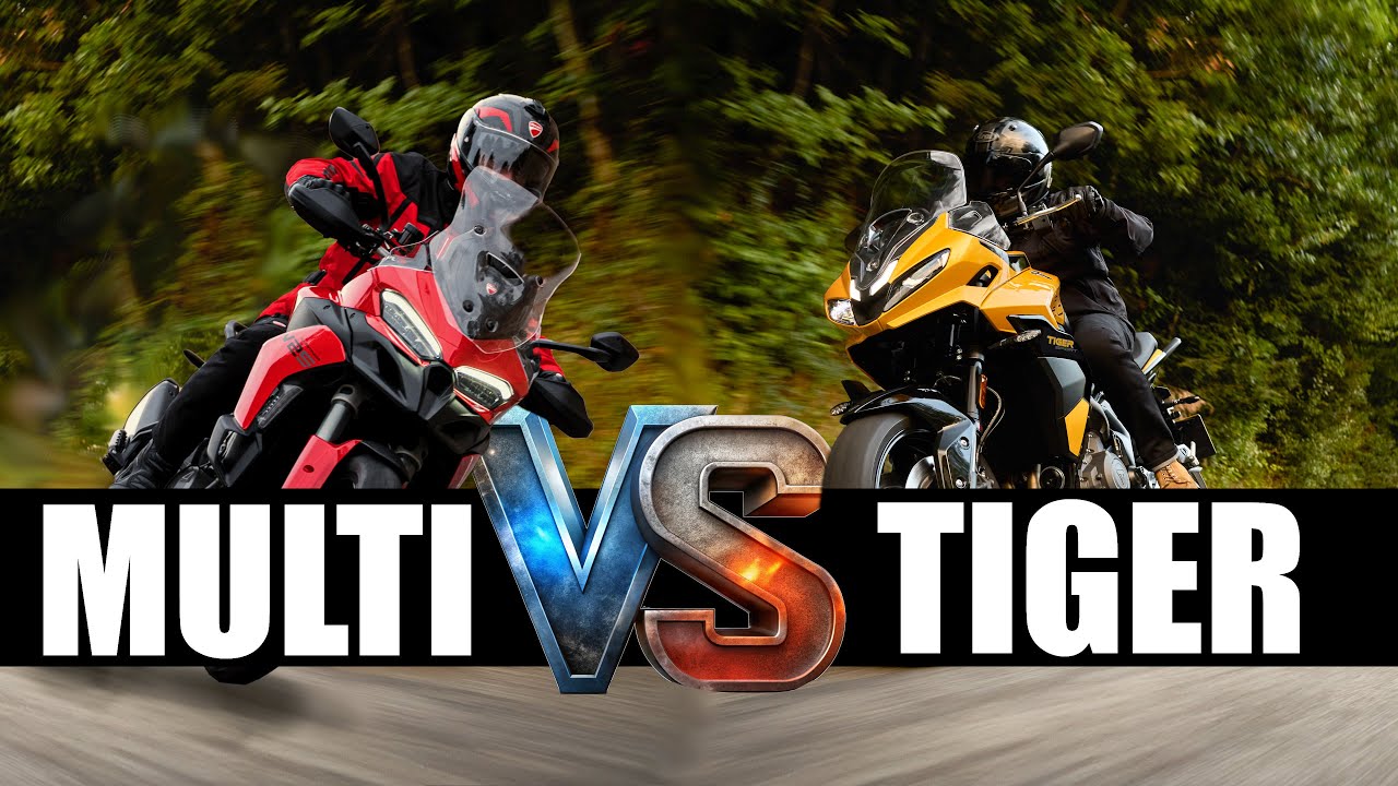 Ducati Multistrada V2 vs Triumph Tiger 800 Sport Mittelklasse Sport Reisen