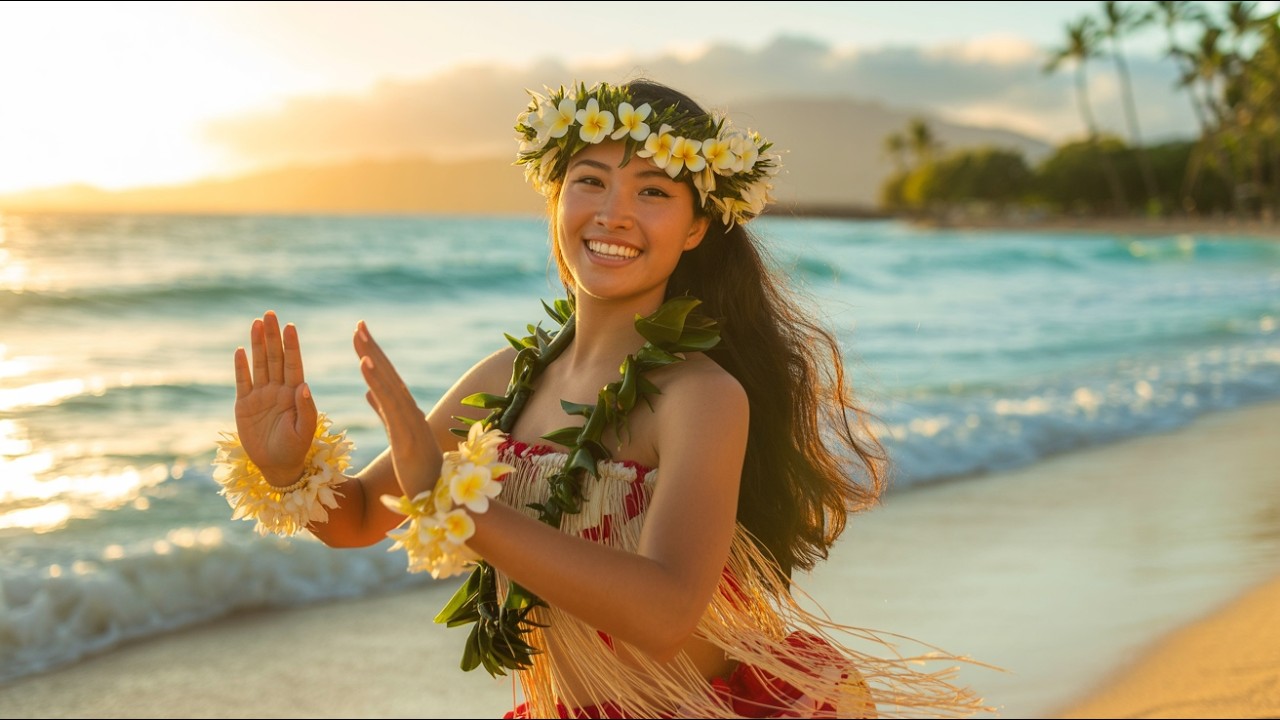 Hawaiian Music Instrumental + Stunning Island Views🌺🎶