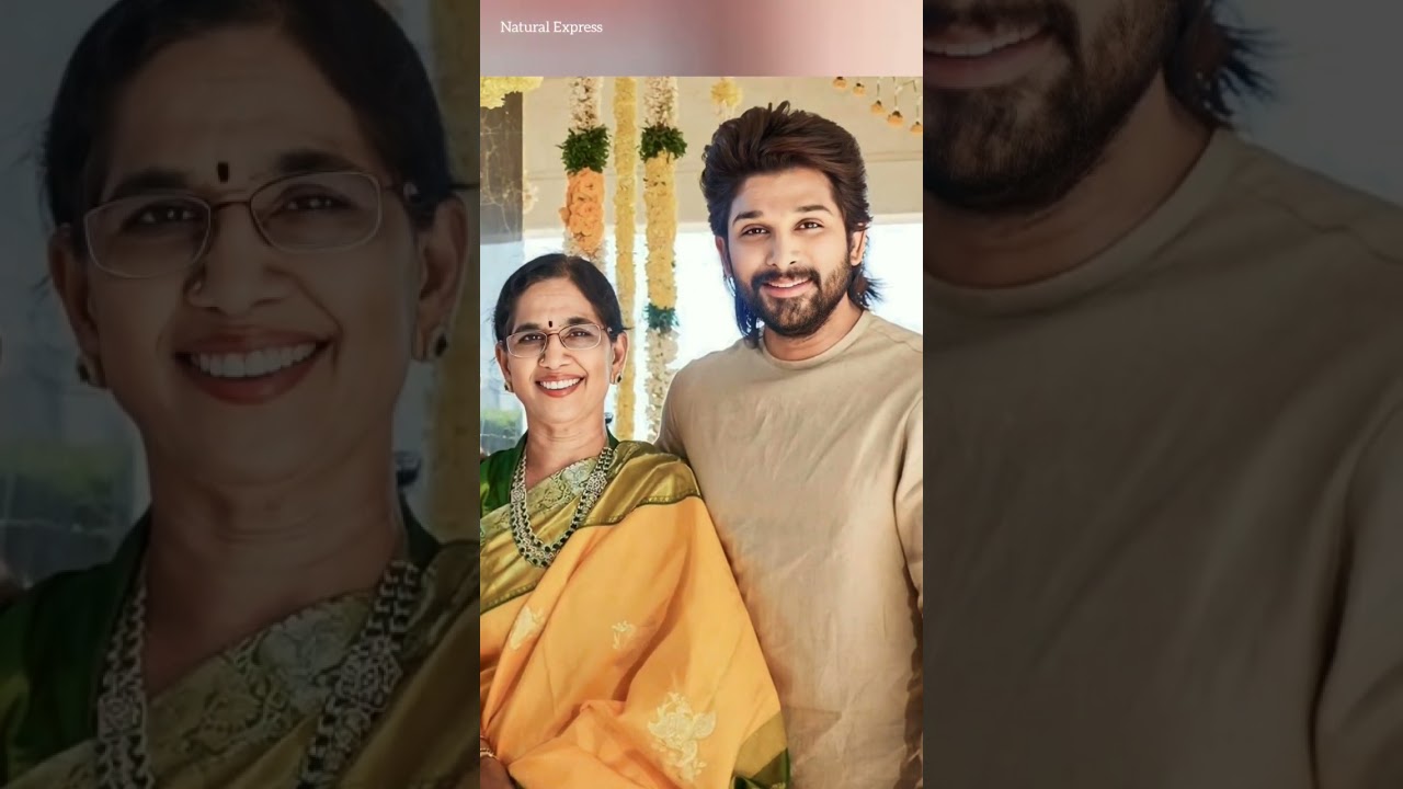 Allu Arjun with his mother 