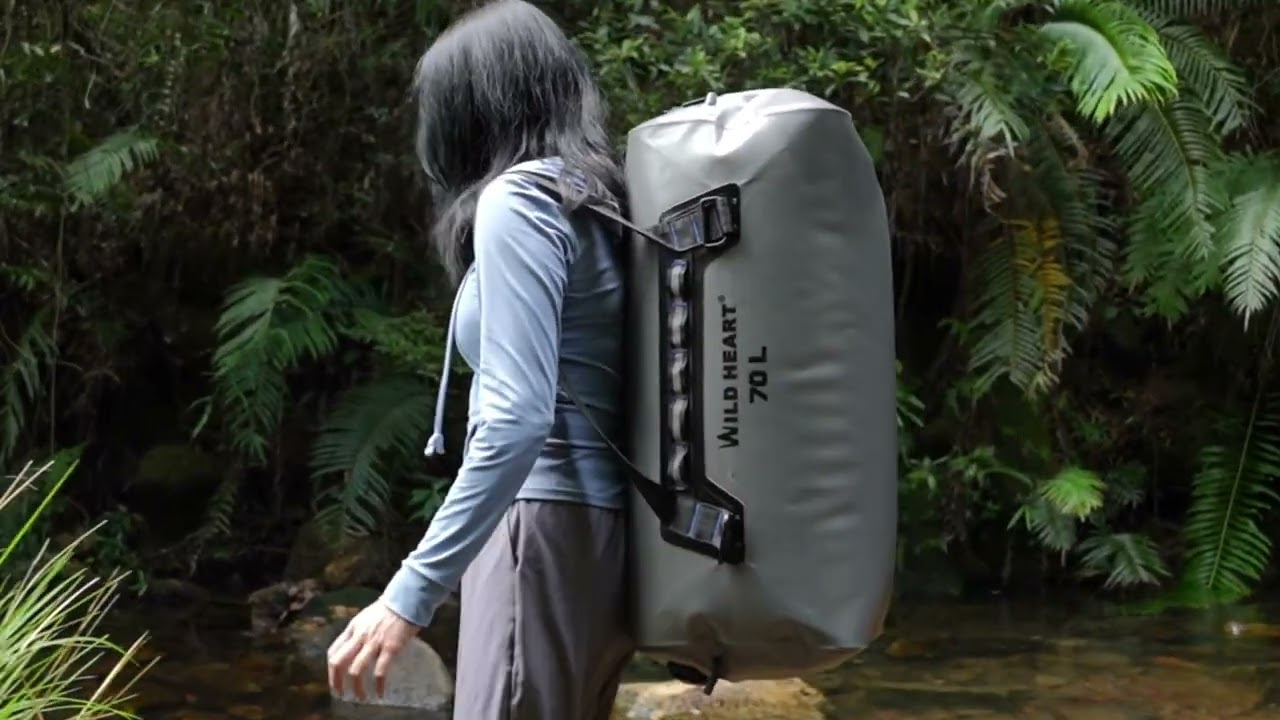 WILD HEART Waterproof Dry Duffel Bag Airtight TPU Dry Bag 70L