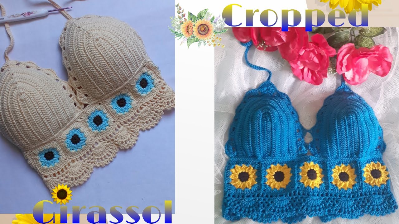Cropped girassol🌻croche (Parte 1)
