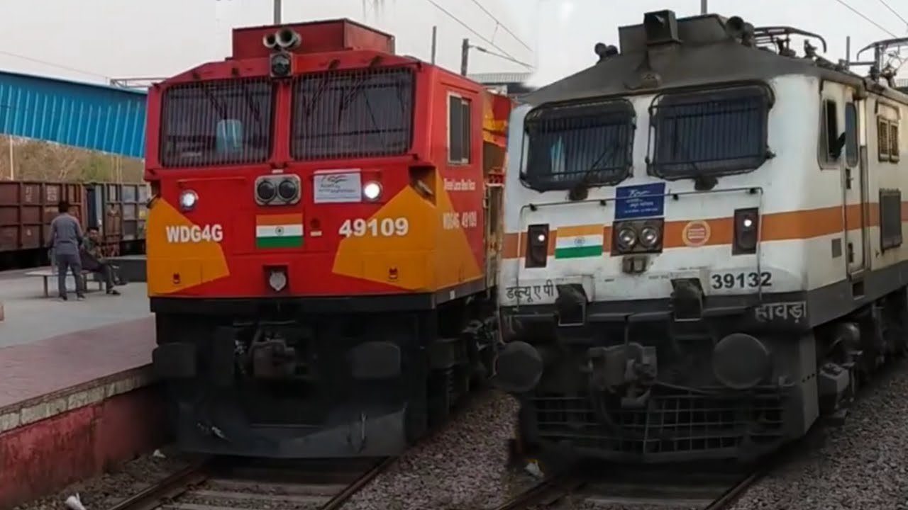 WDG4G Diesel Freight /WAP7 Chambal& Barmer-Howrah Ex./NCR JHANSI JHS WDM3D/WDG3A Diesel /WAP4 JHS 