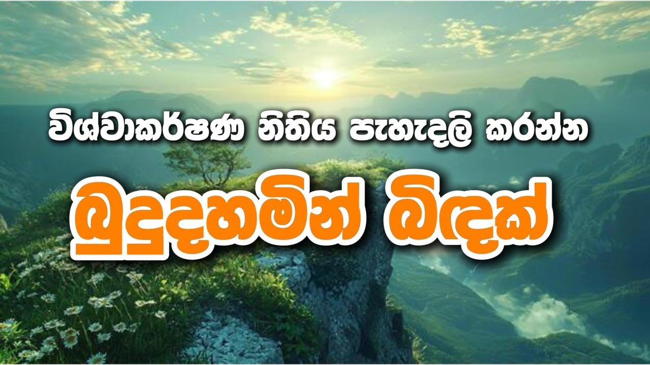 විශ්වාකර්ෂණ නිතිය පැහැදලි කරන්න බුදුදහමින් බිඳක්