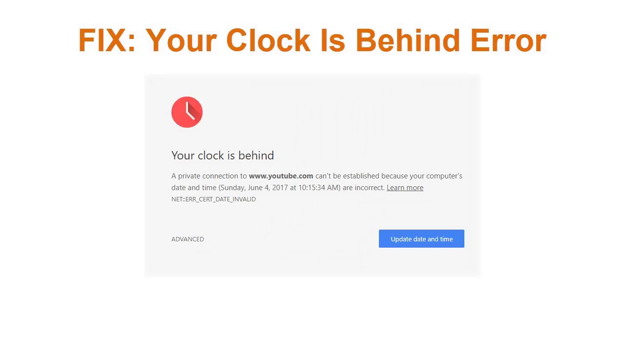 How To Fix Clock Error 