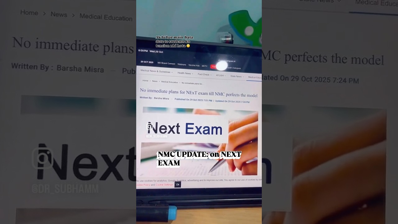 NEXT EXAM Update by NMC #nextexam #nmcupdate #nmc #neetpg #fmge #fmge2025 #neet