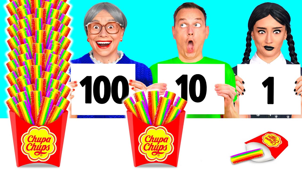 100 Schichten Nahrung Challenge | Tolle kulinarische Rezepte von Fun Fun Challenge