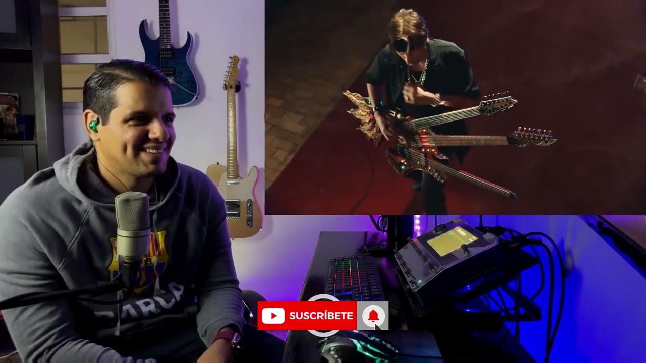 Brixio Mendoza Reacciona a el Unico e Inigualable Steve Vai l Tocando 3 Instrumentos al mismo tiempo