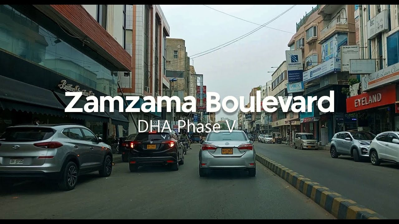 Zamzama Boulevard | DHA Phase 5 | Karachi Street View | 8th July 2023