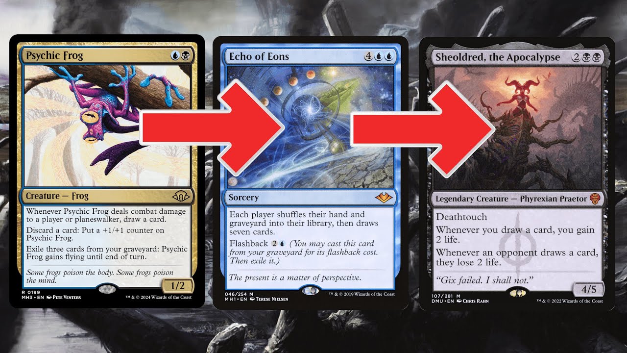 BEHOLD THIS GLORIOUS COMBO!  UB Psychic Frog Reanimator Echo of Eons Combo (Legacy MTG)
