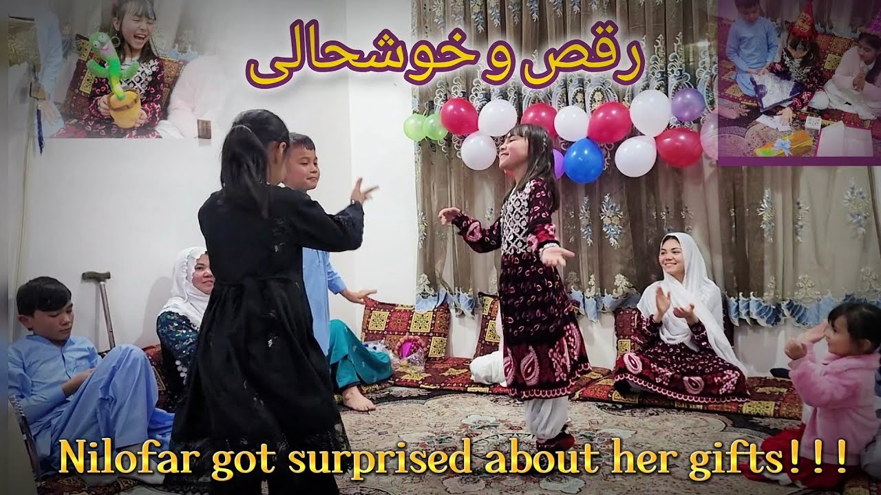Do you want to see her reaction while she was opening her gifts?رقص نیلوفر همراه دوستان #viralvideo 