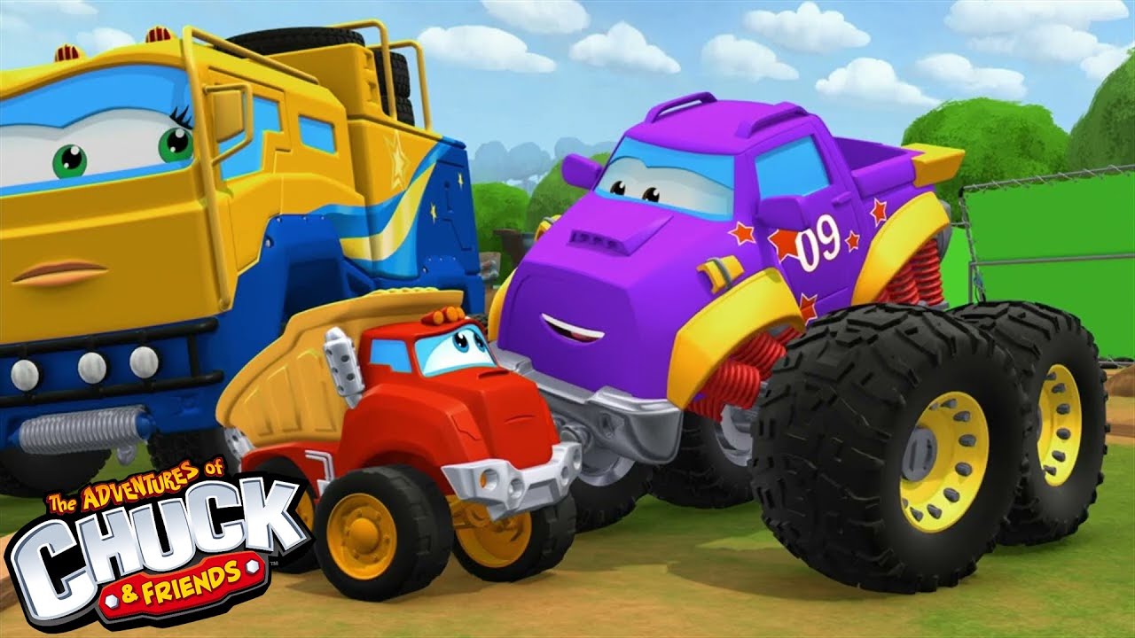 Learn with Chuck & Friends | Commercial Trucks/Rowdy The Rockstar | Cartoon for Kids