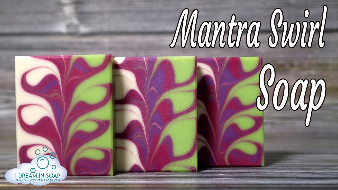 Cold process soap making Mantra swirl soap, You can make this soap #7, Soap Challenge club.
