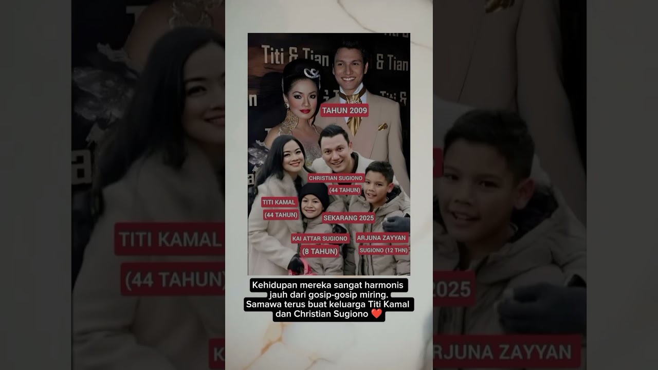 Titi Kamal,Christian Sugiono menikah tahun 2009 di Australia,dikarunia 2 orang anak&hearts;️#video #shorts