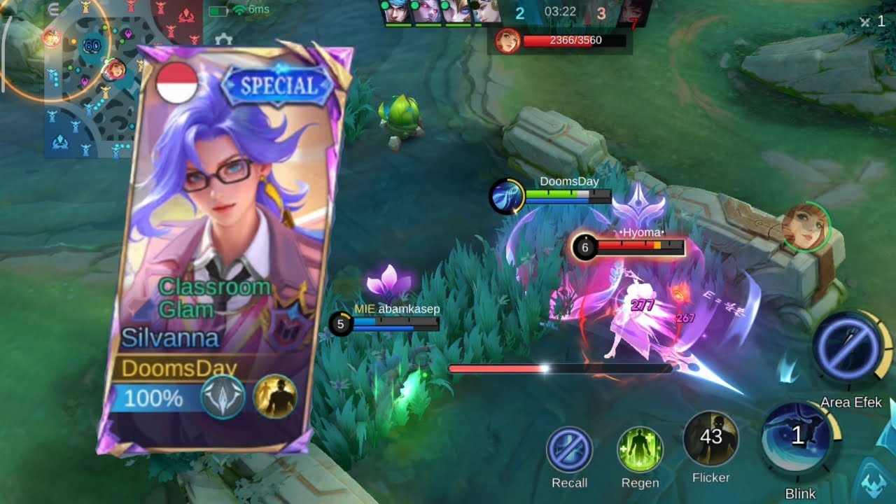 Back up team | Silvanna gameplay | mobile legends bang beng