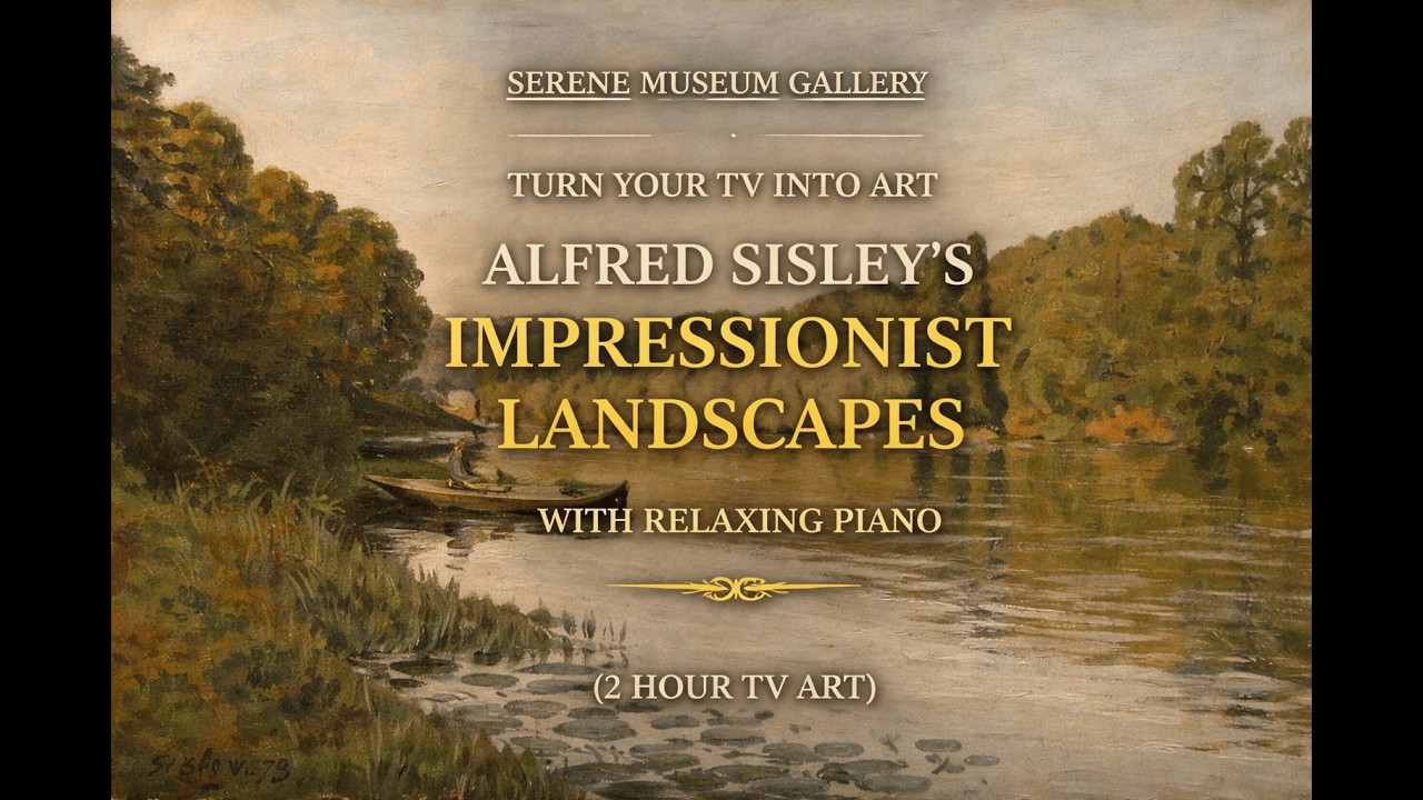Turn Your TV Into Art | Alfred Sisley Impressionist Landscapes with Relaxing Piano (2 Hour TV Art)