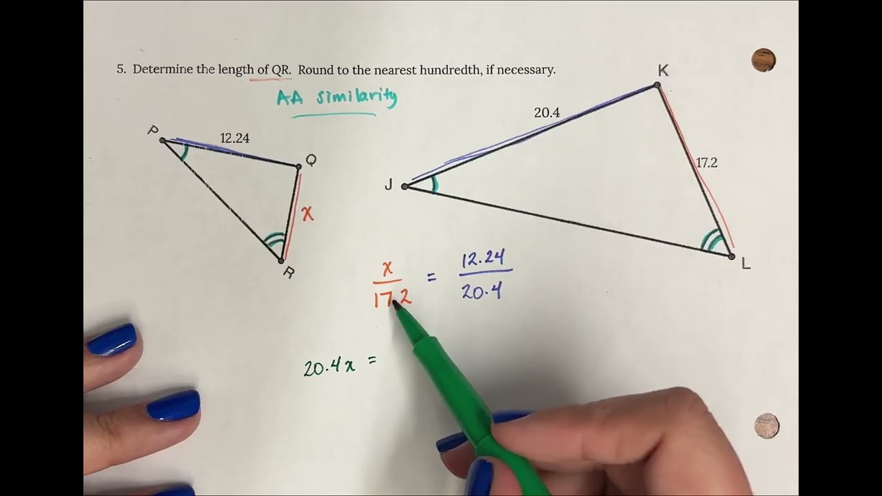 Similar Triangles - Missing Side Length