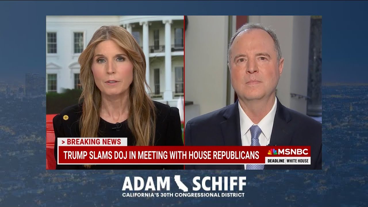 Rep. Schiff Blasts Trump's First Visit to Capitol Hill Since January 6