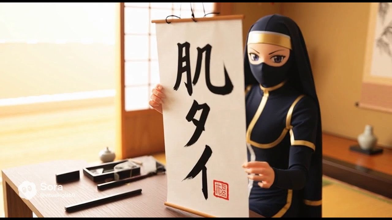 着ぐるみさんたちが書き初め【AI Kigurumi】