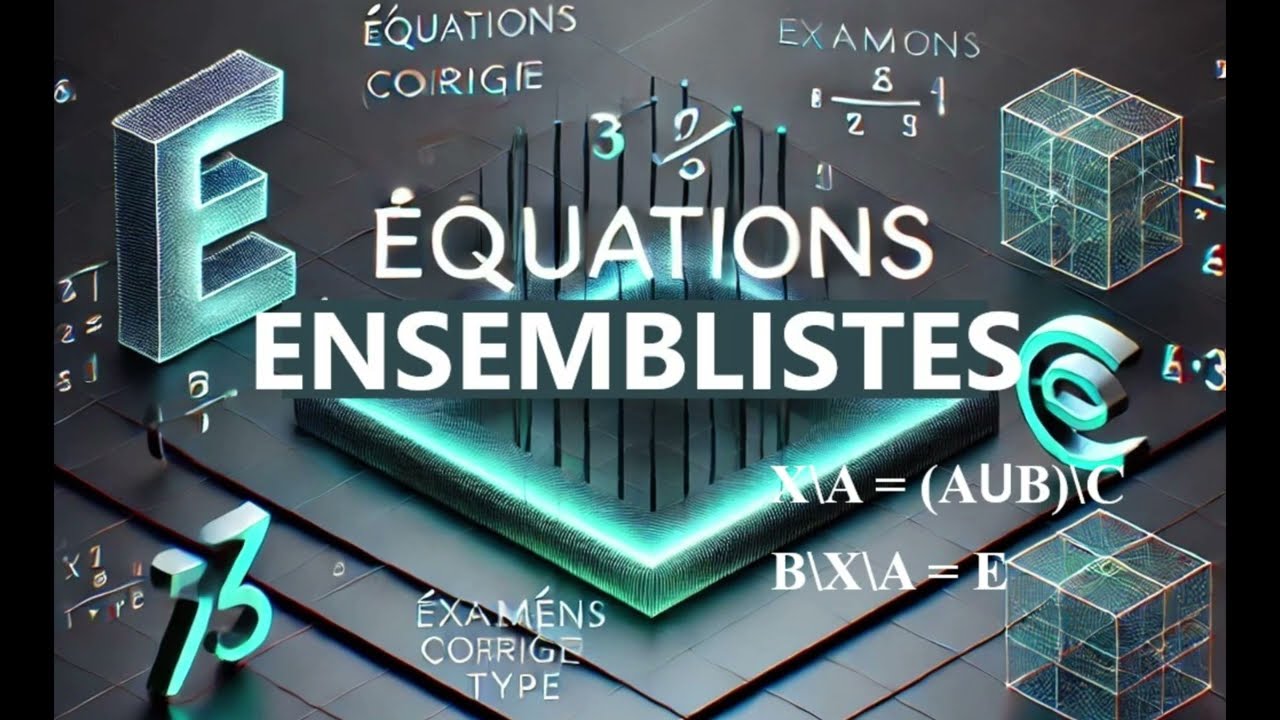 Les Ensembles- 1 BIOF SM- EQUATION ENSEMBLISTE المجموعات -  تمرين فيه جميع تقنيات الدرس