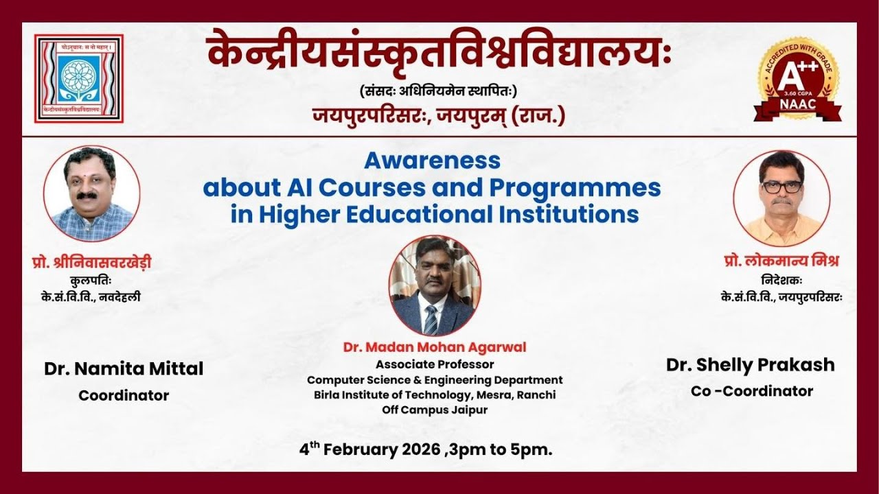 Awareness on AI Courses & Programmes in Higher Educational Institutions | CSU Jaipur
