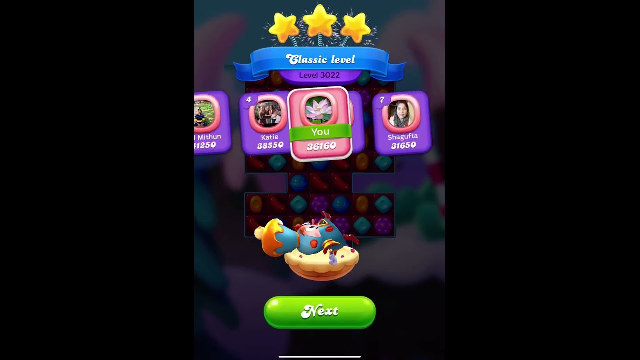 Classic level 3022, ⭐️⭐️⭐️ ranked No.5 #candycrush #candycrushfriends#games
