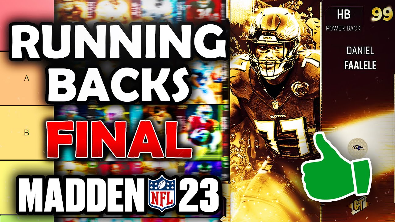 The FINAL Running Back TIER LIST of Madden 23 Ultimate Team!!!