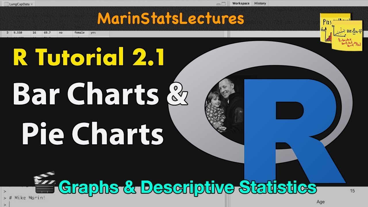 Bar Charts and Pie Charts in R | R Tutorial 2.1 | MarinStatsLectures