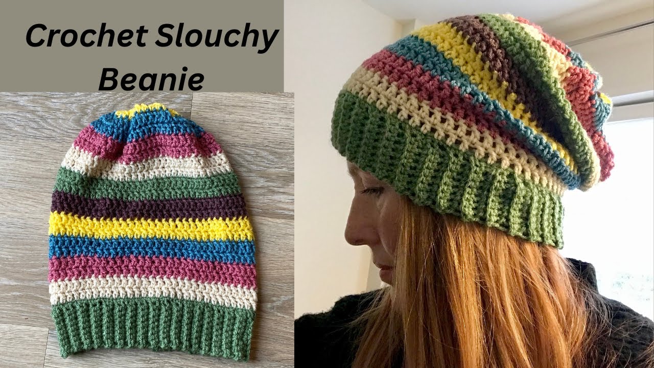 Crochet The EASIEST Slouchy Beanie - For Beginners! #crochet #howtocrochet #crochetbeanie 
