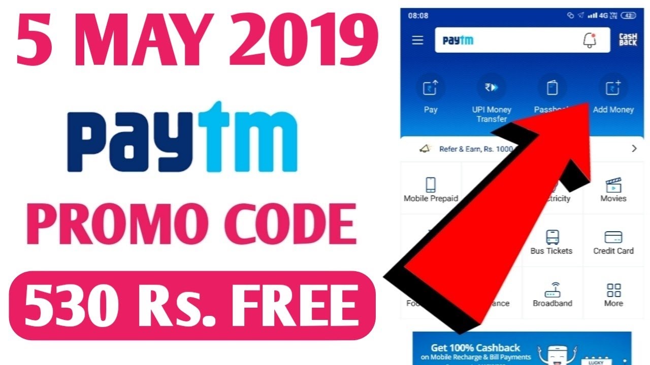 Paytm New promo code 2019 || Paytm Add Money Promo code || Paytm Today Offer