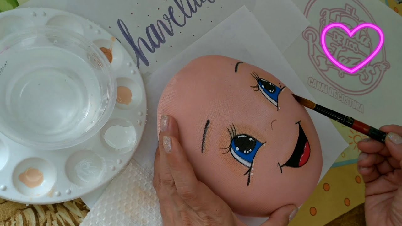 Manualidades en Casa 💗 pintura en tela para muñeca 