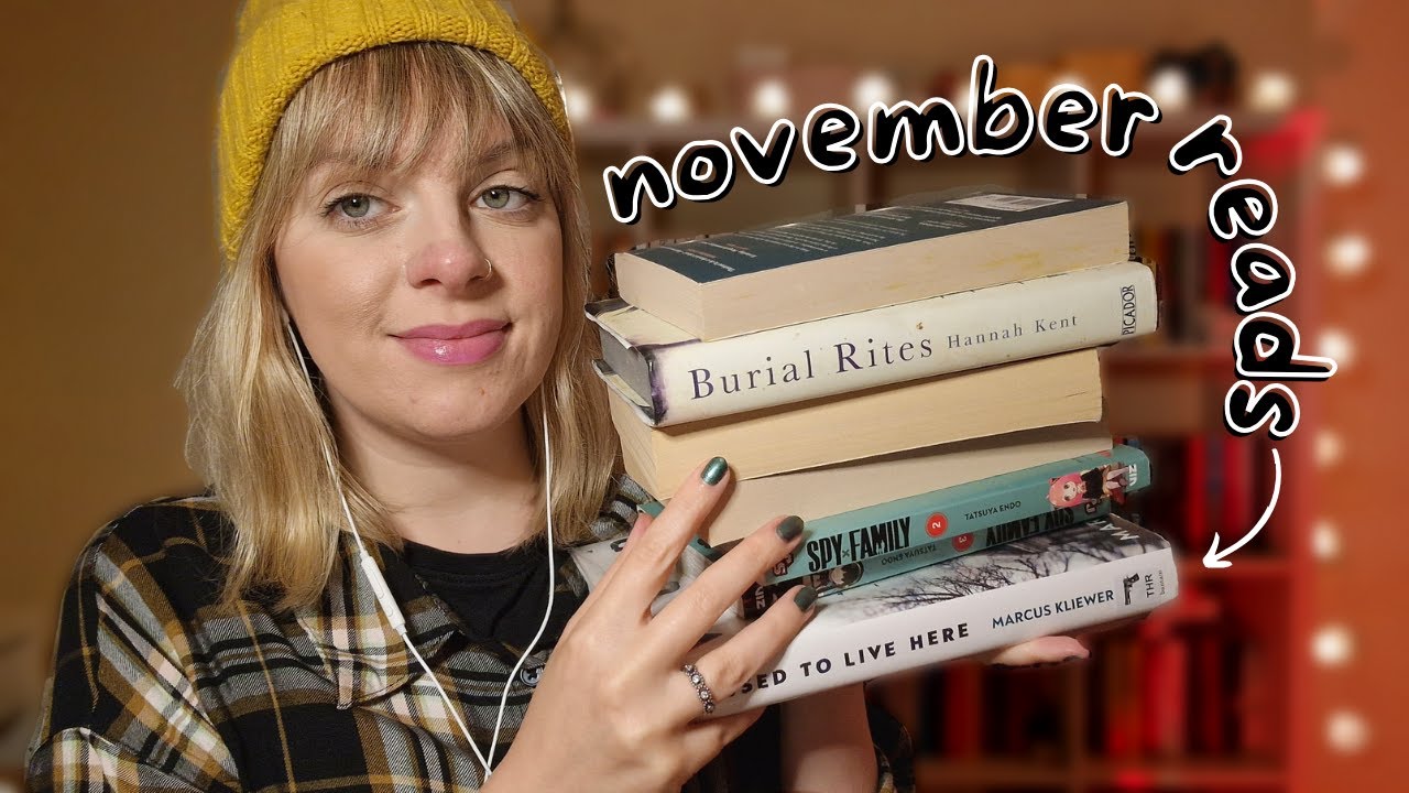 ASMR | november reading wrap up 📖 (whispers, tapping, page turning)