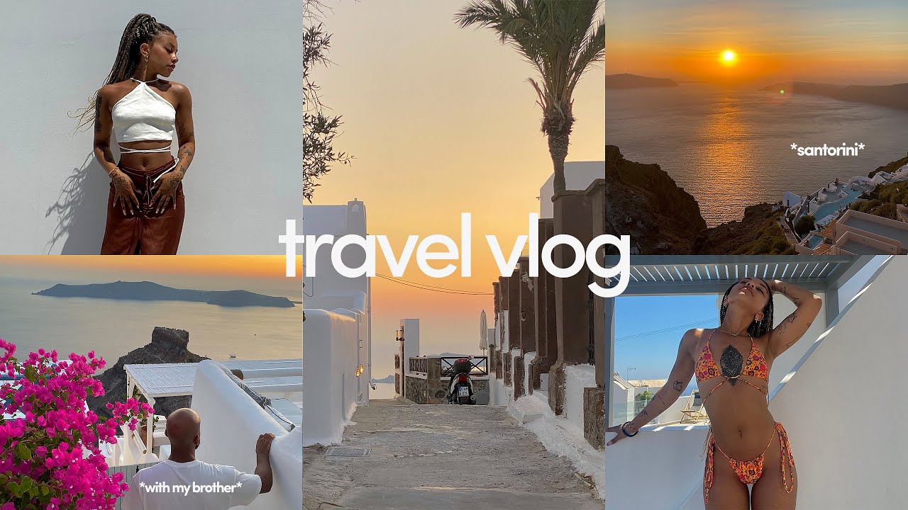 i went to santorini with my brother!! *travel vlog*