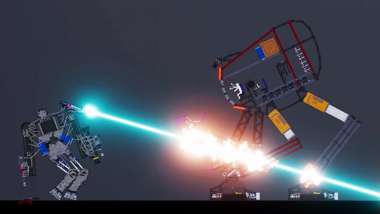Super Giant Mechs Fighting Each Other In People Playground Vol.2