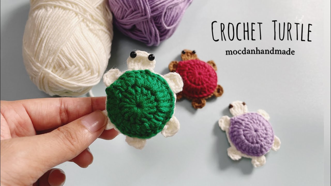 Cách móc len con rùa đơn giản | How to crochet a turtle | Moc Dan Handmade