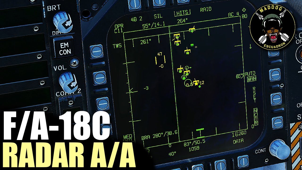 DCS F/A-18C Hornet: Te enseño el radar para su uso BVR | ESCUADRÓN MADDOG