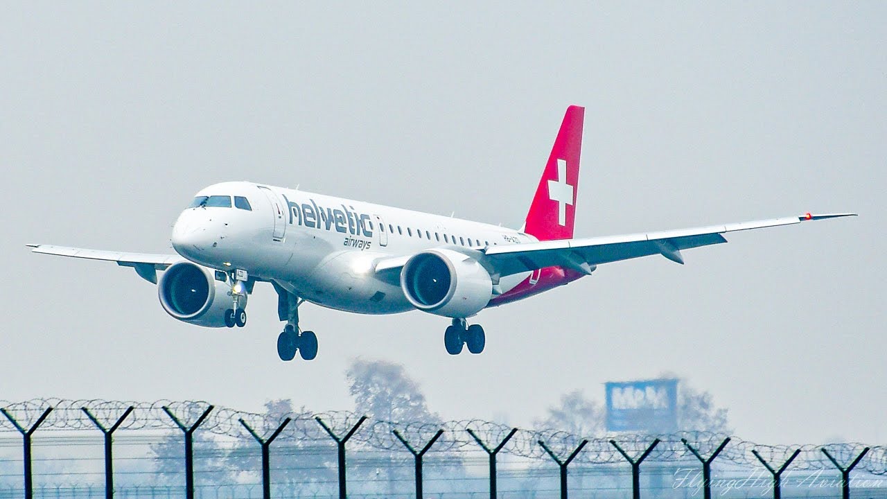 BRAND NEW | Helvetic Airways Embraer E190-E2 Landing and Takeoff from Belgrade Airport | With ATC