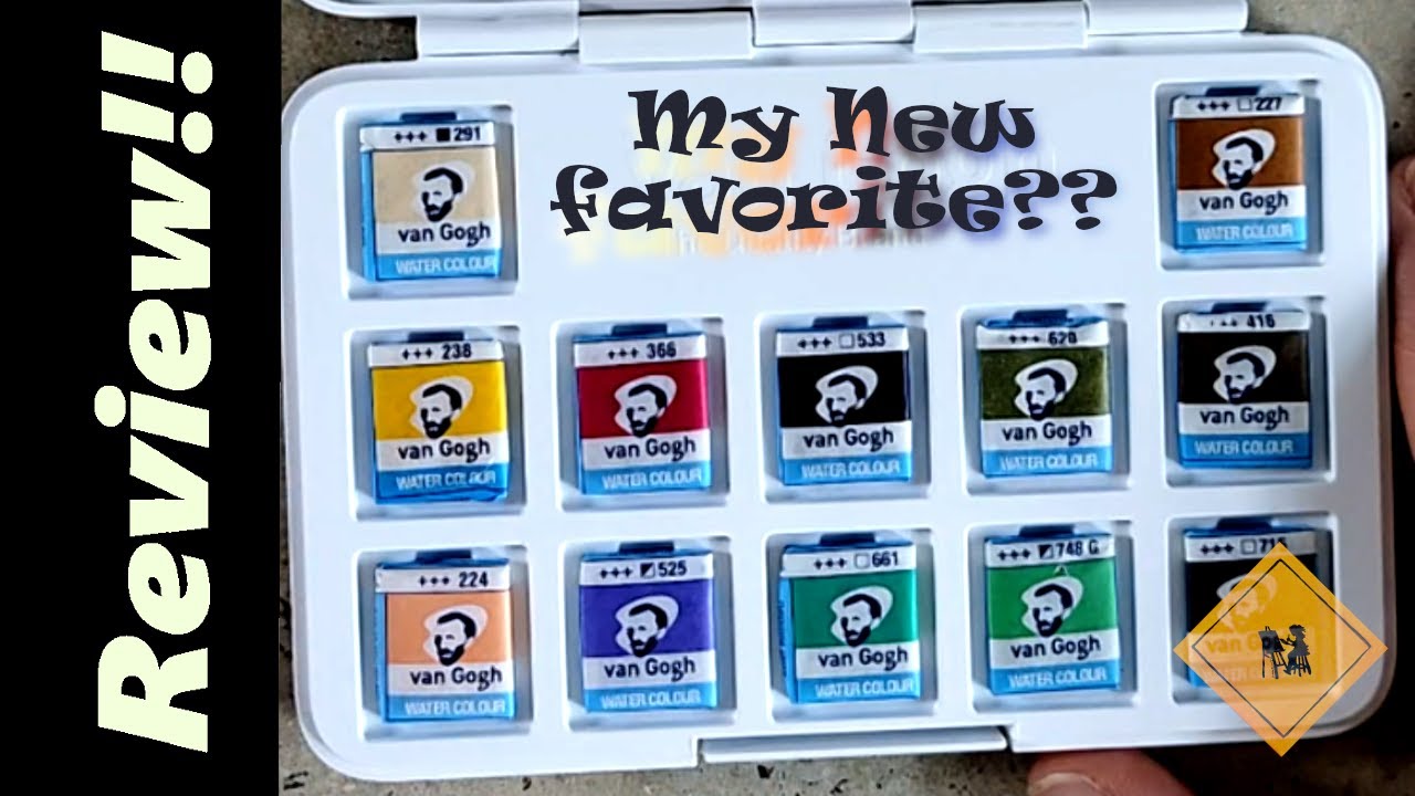 Trying Van Gogh Watercolors- (Muted Color Pocket Box) for the First Time!