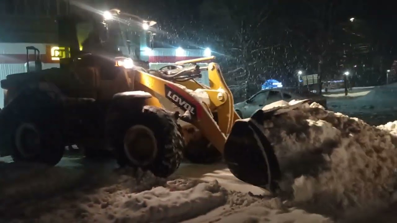 город Волжск. Снегопад.