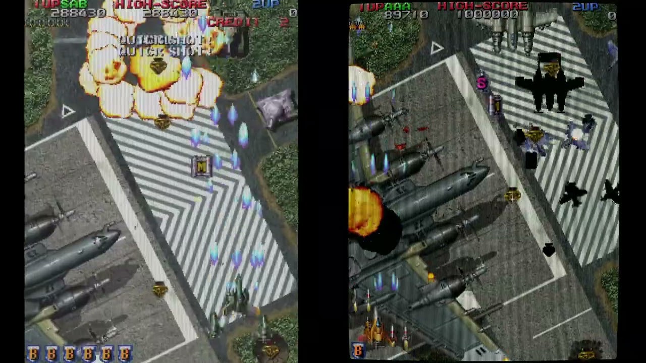 Raiden Fighters Remix Collection speed vs original arcade