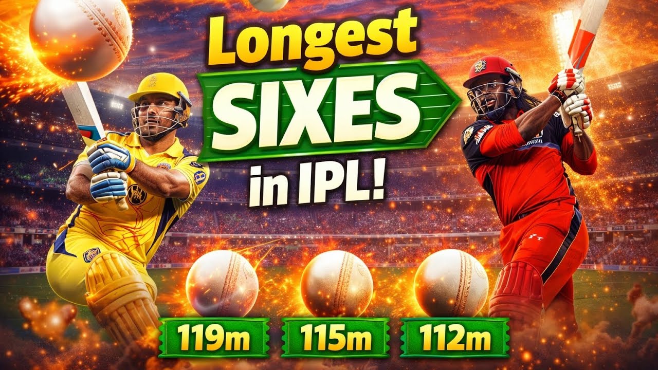 Longest Sixes in IPL History (100m+ Monsters!) 😱